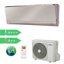 FISHER FSAUIF-Art-123AE3-G (kültéri + beltéri egység) Oldalfali split klíma (GOLDEN) 3,52 kW,Hősz, Inverter , R32, WIFI csatlakozási opció