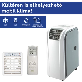 FISHER FPR-121DE4-R  Mobil klímaberendezés  3,5 kW ,Hősziv, R290, infra távirányítóval