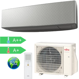 FUJITSU ASYG09KETA-B/AOYG09KETA (kültéri + beltéri egység) Oldalfali split klíma (Szürke) 2.5 kW Hősz. Inver. R32