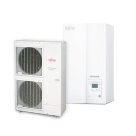 FUJITSU WSYK160DG9/WOYK140LCTA (hidraulikus egység+kültéri egység) Waterstage HP levegő-víz hőszivattyú (RVS21-F) 13,5 kW,400V, R410 A