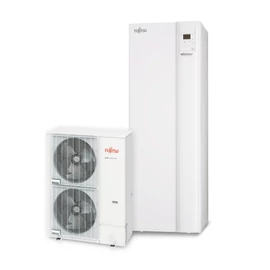 FUJITSU WGYK160DG9/WOYK112LCTA (hidraulikus egység+kültéri egység) Waterstage HPDUO levegő-víz hőszivattyú &quot;V2&quot; (RVS21-F) 10,8 kW,400V, R410 A