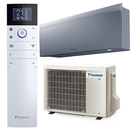 Daikin Emura ezüst FTXJ20AS/RXJ20A (kültéri + beltéri egység) Oldalfali split klíma 2,0 kW, Hősz, Inverter, R32, WIFI