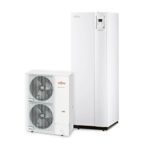FUJITSU WGYG160DJ6/WOYG160LJL (hidraulikus egység+kültéri egység) Waterstage SHPDUO levegő-víz hőszivattyú ( beépített 190 literes HMV tartállyal) 16 kW,230V, R410 A