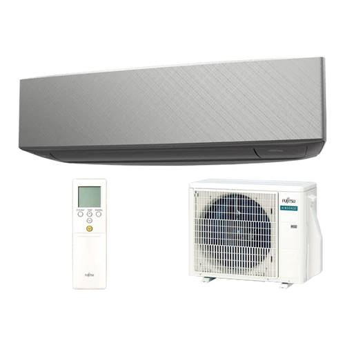 FUJITSU AIRSTAGE ASEG07KETF-B/AOEG07KETA (kültéri + beltéri egység) Oldalfali split klíma (Szürke) WIFI 2.0 kW Hősz. Inver. R32