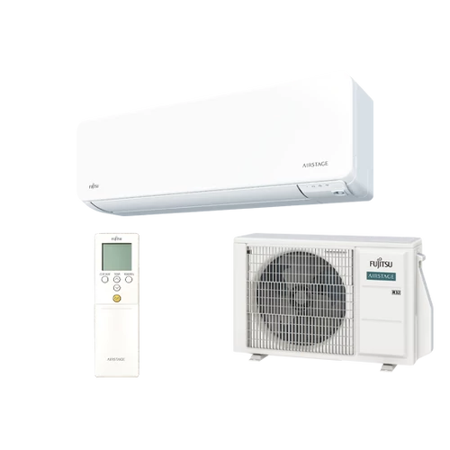 FUJITSU AIRSTAGE ASEH09KGTG/AOEH09KGCG (kültéri + beltéri egység) Oldalfali split klíma WIFI 2.5 kW Hősz. Inver. R32