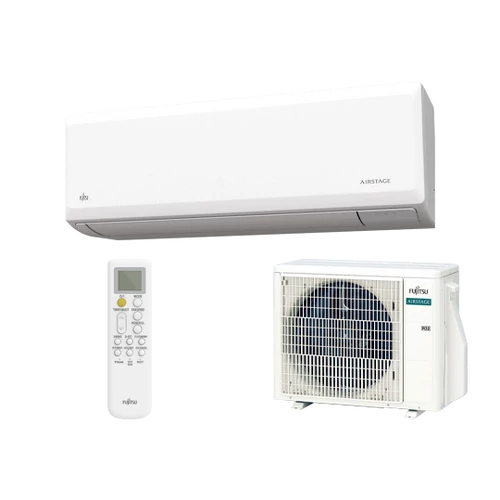 FUJITSU AIRSTAGE ASEG12KPCE/AOEG12KPCA (kültéri + beltéri egység) Oldalfali split klíma 3,4 kW Hősz. Inver. R32