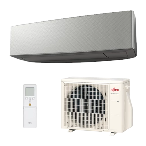 FUJITSU ASYG07KETF-B/AOYG07KETA (kültéri + beltéri egység) Oldalfali split klíma (Szürke) WIFI 2.0 kW Hősz. Inver. R32