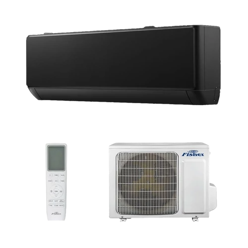 FISHER BLACK FSAIF-BL-91FE3  (kültéri + beltéri egység) Oldalfali split klíma  2,61 kW,Hősz, Inverter , R32, WIFI