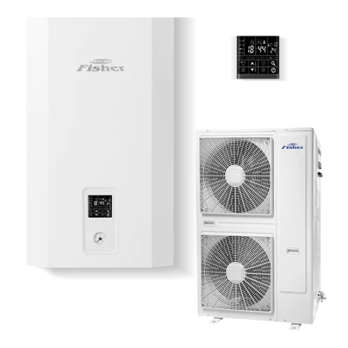 FISHER e-HeatR FHF-WHS-161CE3-3F-Version B Levegő-víz hőszivattyú, 16 kW, R32, 400V, WIFI  (hidraulikus egység+kültéri egység)